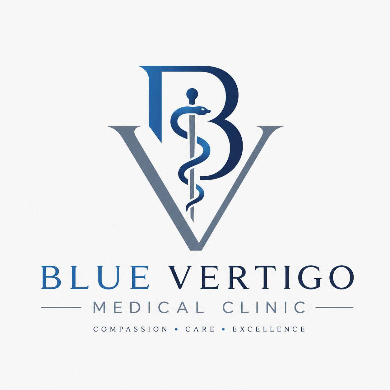 Blue-Vertigo Medical Clinic logo
